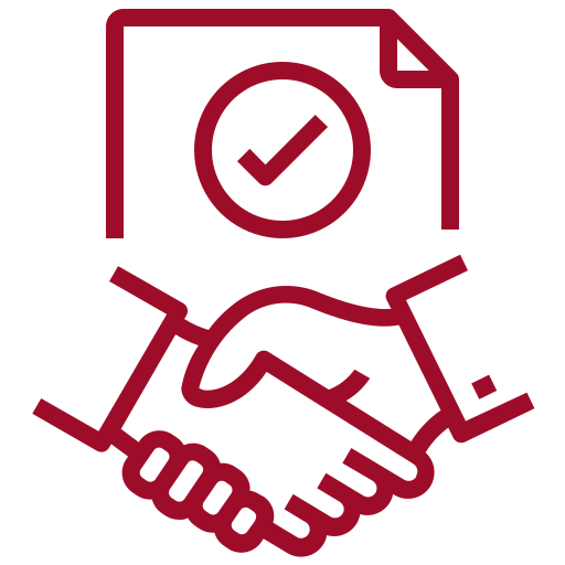 Hände und Häkchen Icon